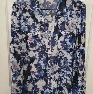 Express floral portofino shirt size L